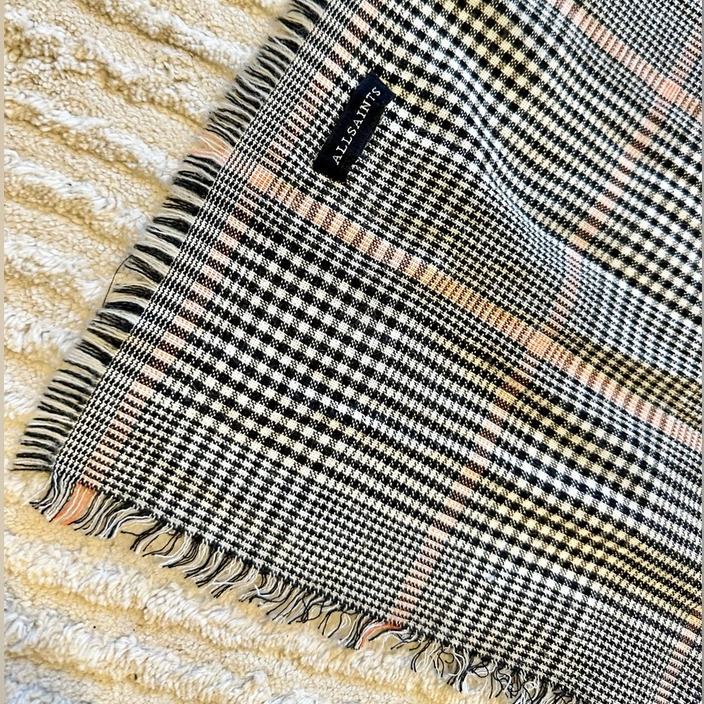 All Saints Plaid Scarf - OS